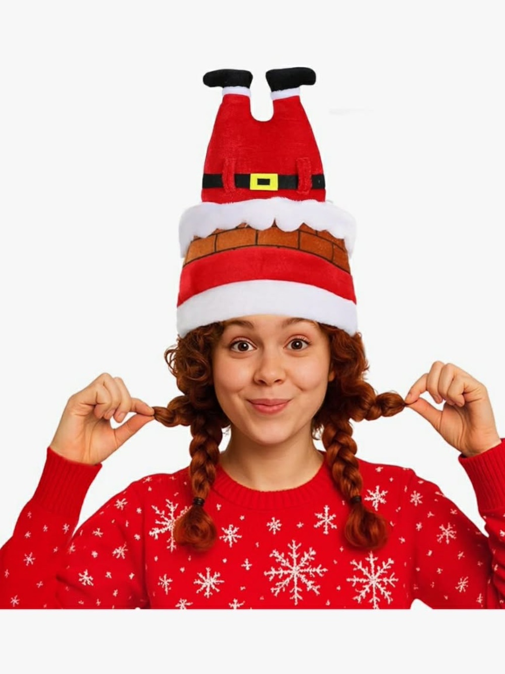 Novelty Santa Chimney Legs Hat